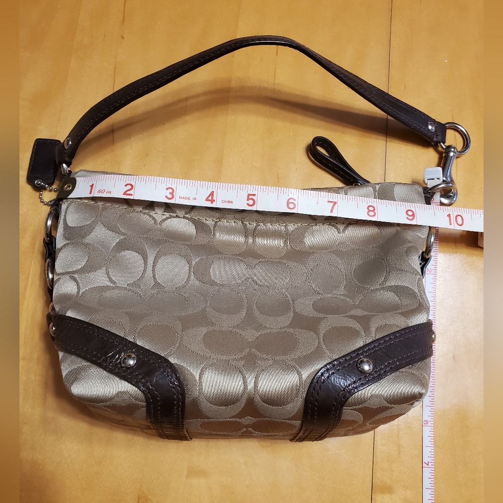 ⛔️ SOLD 🚫Authentic, Vintage Coach mini Hobo bag- brown 9x6" - Picture 2 of 9